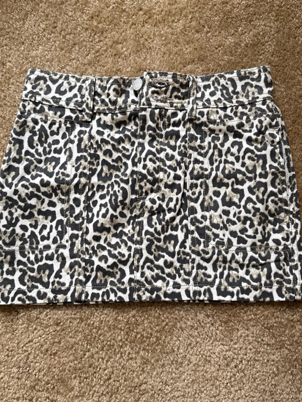 Sincerely Jules Leopard Print Mini Skirt - Black and White